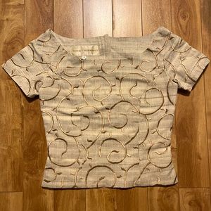 Stylish silk top by Ron and Normand